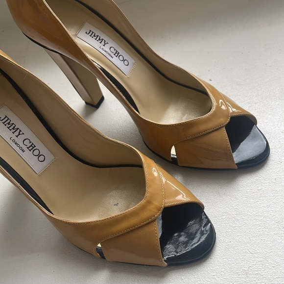 Jimmy Choo peep toe block heels - Picture 3 of 11
